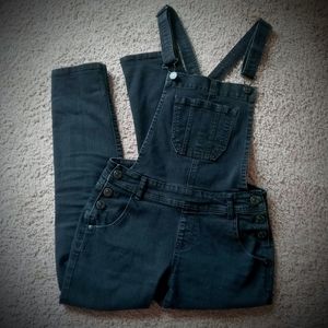 Womens xs black skinny overalls